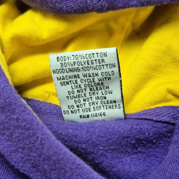 Starter Athletics ECU Pirates Arch Logo Pullover Hoodie Youth M 12-14 Purple - Picture 10 of 10